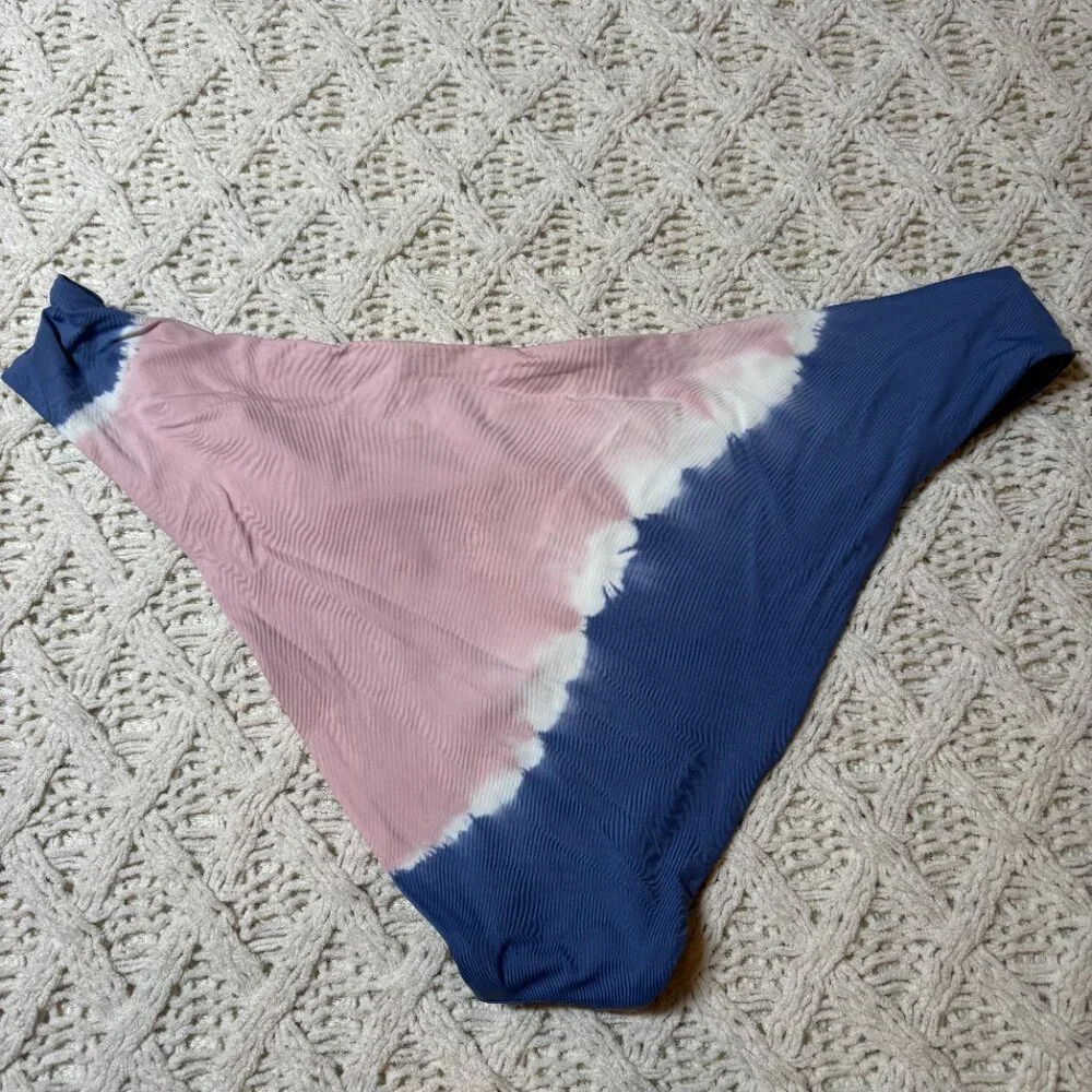 L*Space Tie-Dye Bikini Bottom Pink Blue Ombre Swimwear – NWOT w/ Hygiene Sticker